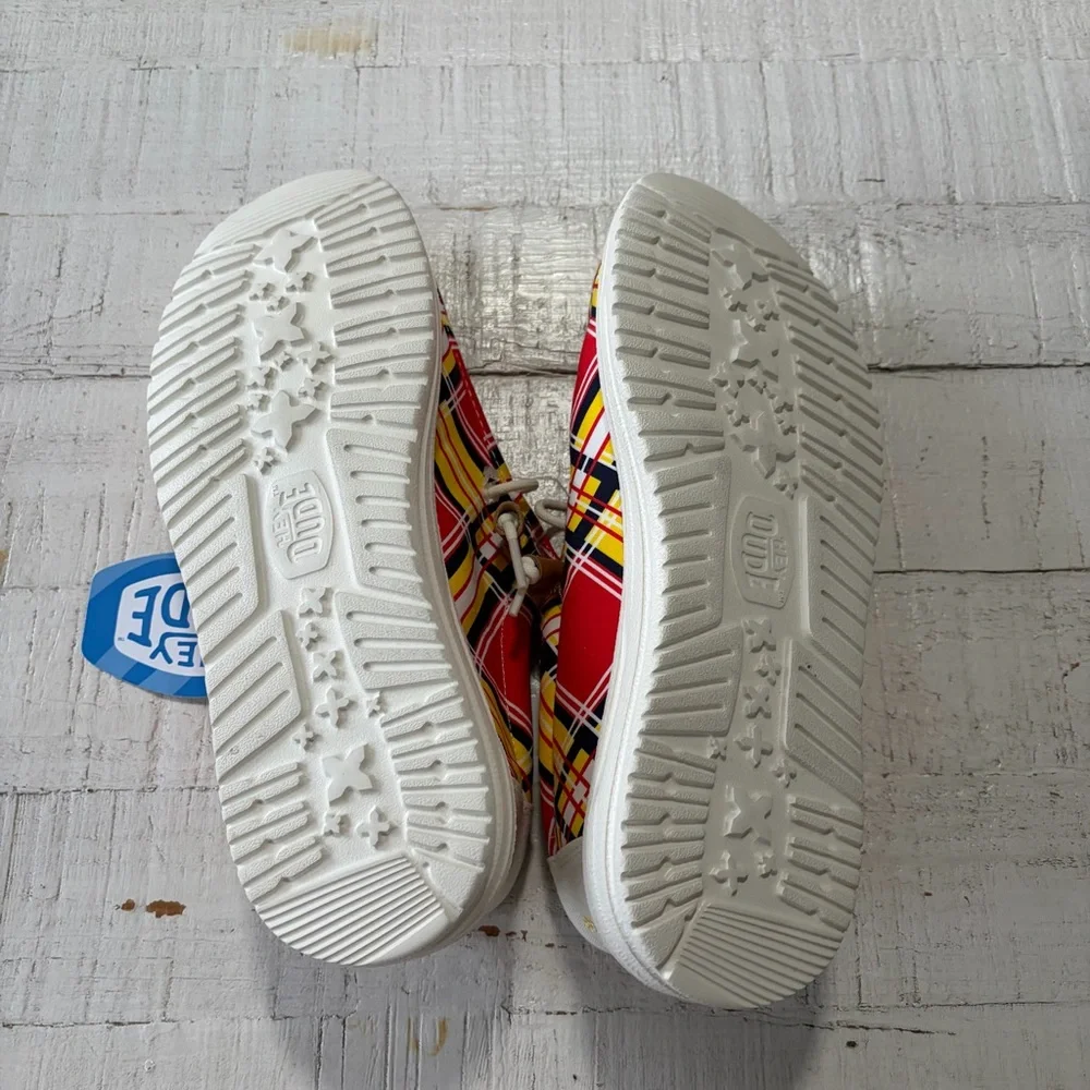 Hey Dude x Caddyshack NWT size 11 Men’s Wally Slip On Plaid Canvas Loafers Golf - Picture 9 of 12